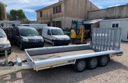 REMORQUE PORTE ENGINS 3500 KG